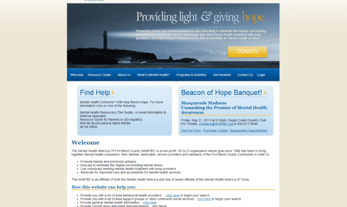 Mental Health America of Fort Bend County (MHAFBC) - Home Page